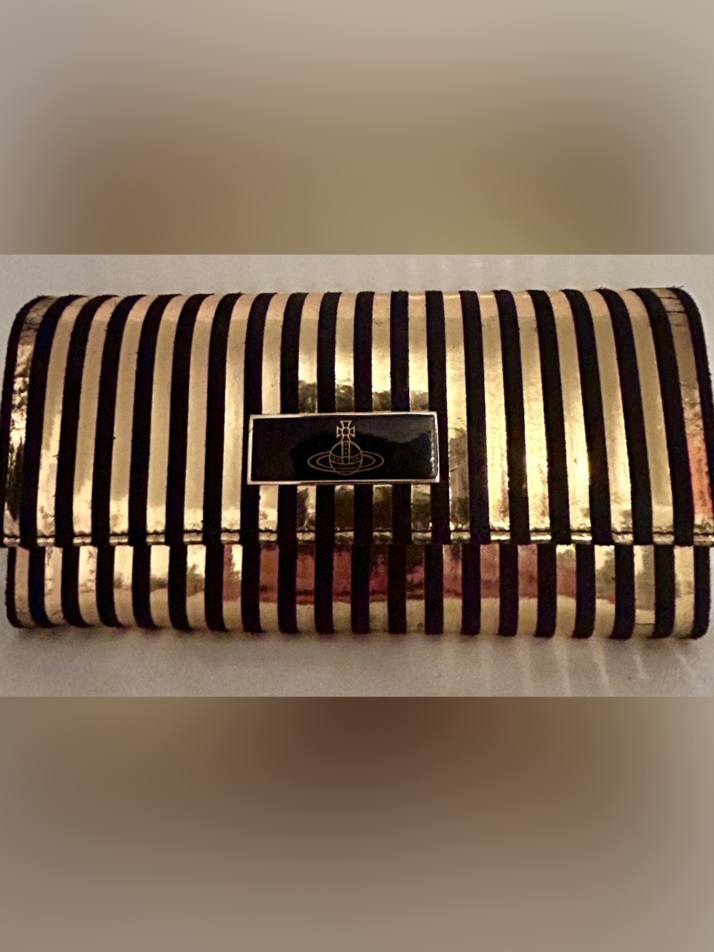 RARE! Vivienne Westwood “Ella" long wallet.  GOLD Bling!